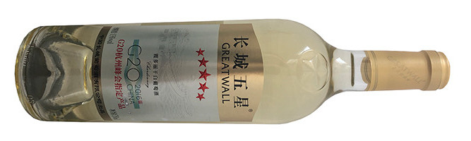 COFCO Great Wall Winery, 5 Stars Chardonnay, Penglai, Shandong, China, NV